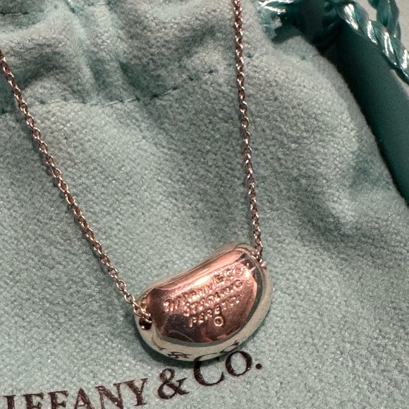 Tiffany & Co. Silver Bean Pendant Necklace